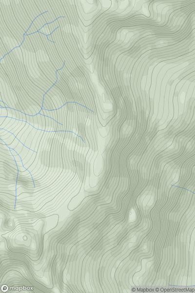 Thumbnail image for An Caisteal [Minginish and the Cuillin Hills] showing contour plot for surrounding peak